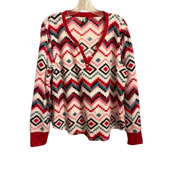Jaclyn Intimates Sleepwear Fleece Top XL - Picture 1 of 6